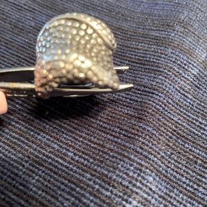 .925 Sterling Silver Ultra light Statement Ring Size 6